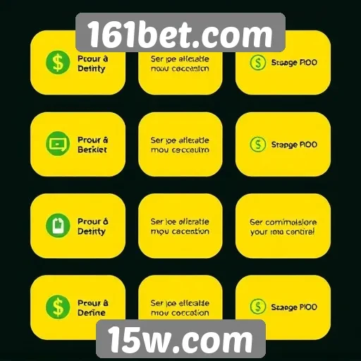 Exploração das opções de depósito e saque no 161bet.com